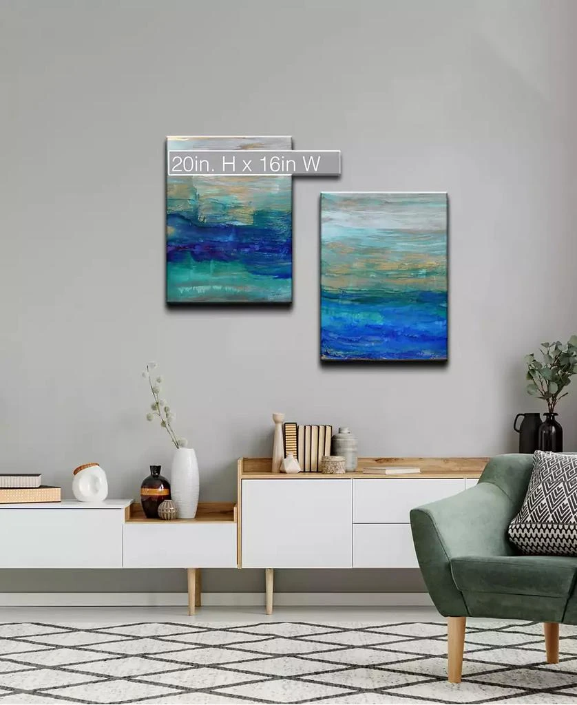 商品Ready2HangArt|'Ocean Spray' 2 Piece Abstract Canvas Wall Art Set,价格¥446,第3张图片详细描述
