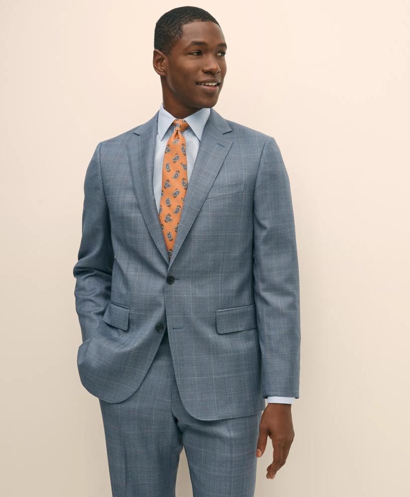 Brooks Brothers Classic Fit Wool Overcheck 1818 Suit - Suits