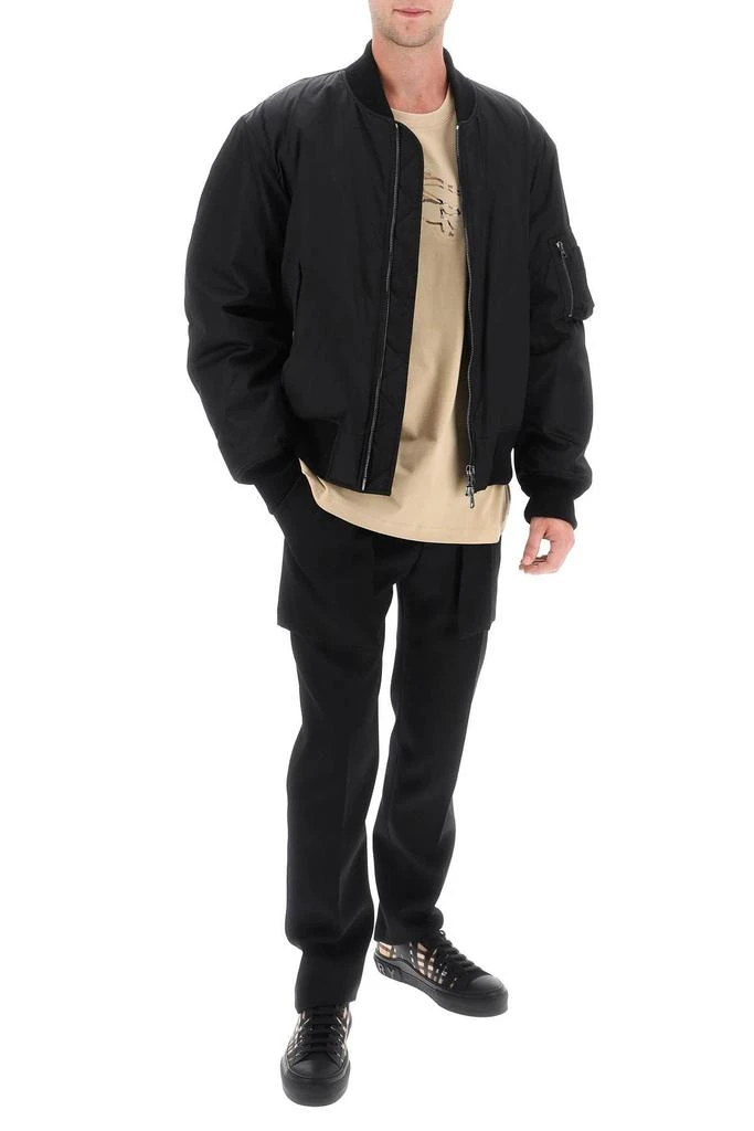 商品Burberry|'graves' padded bomber jacket with back emblem embroidery,价格¥5441,第2张图片详细描述