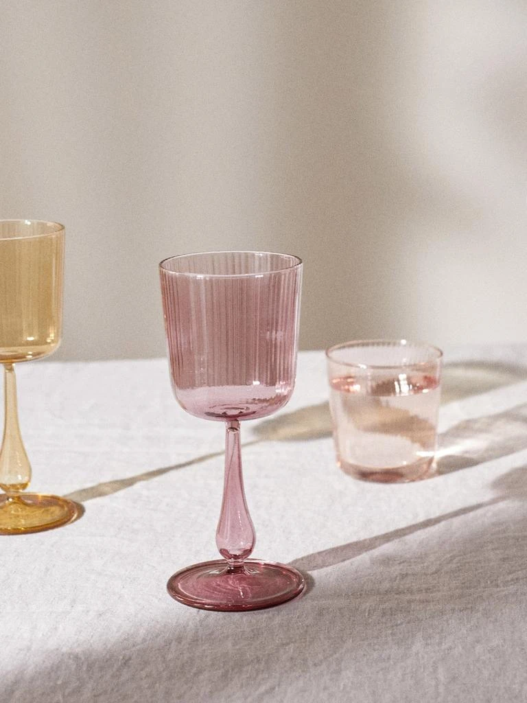 商品R+D.LAB|Set of two Luisa ridged wine glasses,价格¥558,第2张图片详细描述