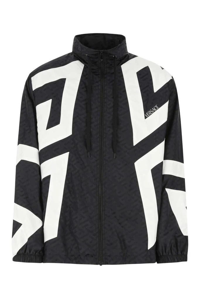 商品Versace|Versace Logo Printed Zip-Up Jacket,价格¥6320,第1张图片