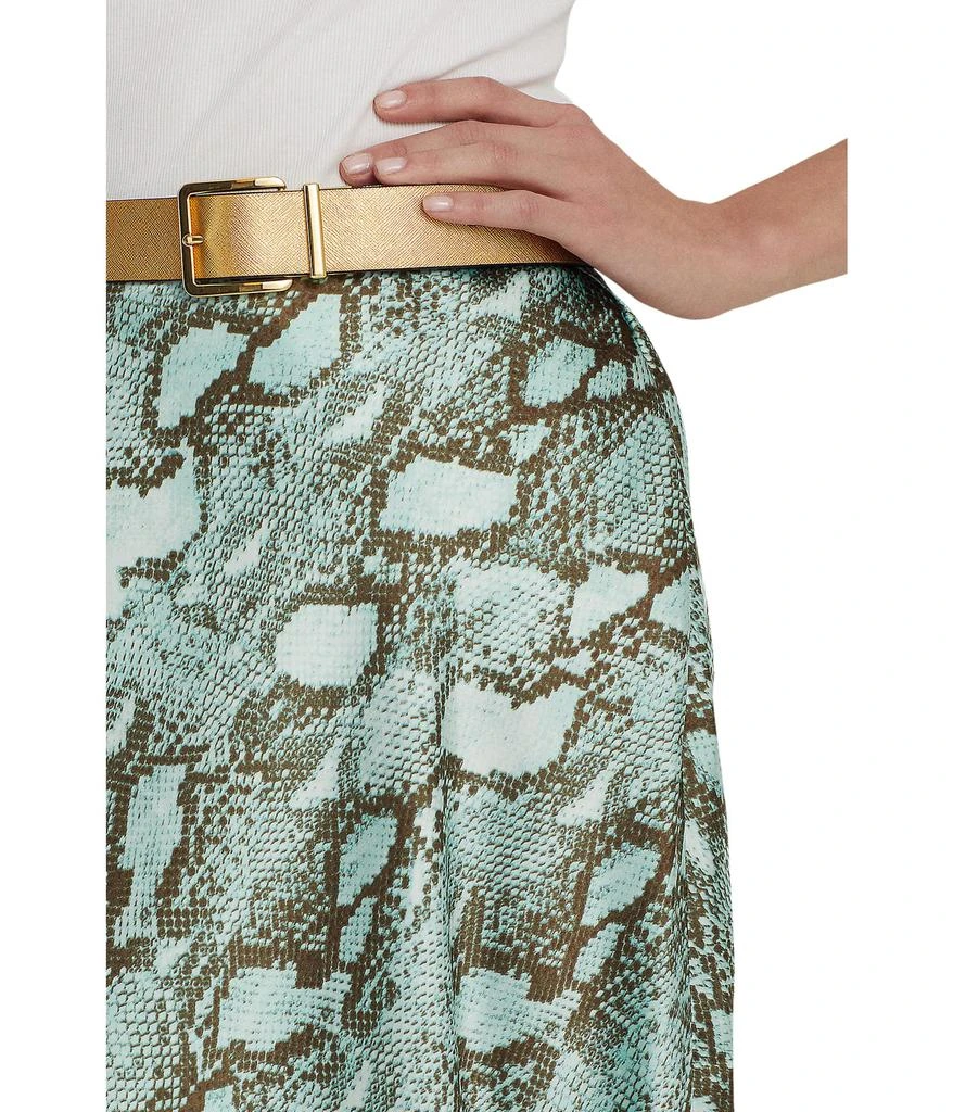 商品Ralph Lauren|Snakeskin Print Satin Charmeuse A-Line Skirt,价格¥477,第3张图片详细描述