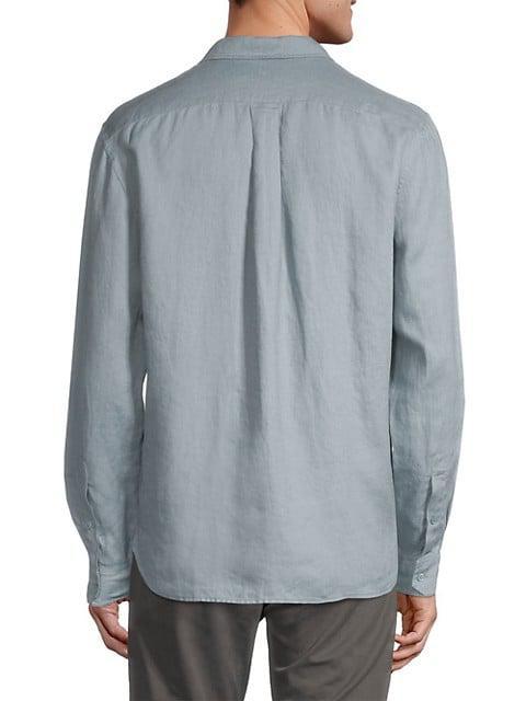 商品Vince|Linen Long-Sleeve Button-Up Shirt,价格¥1611,第7张图片详细描述