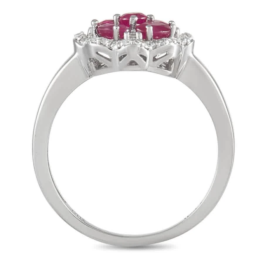 商品LB Exclusive|14K White Gold 0.18 ct Diamond and Ruby Ring,价格¥4388,第2张图片详细描述