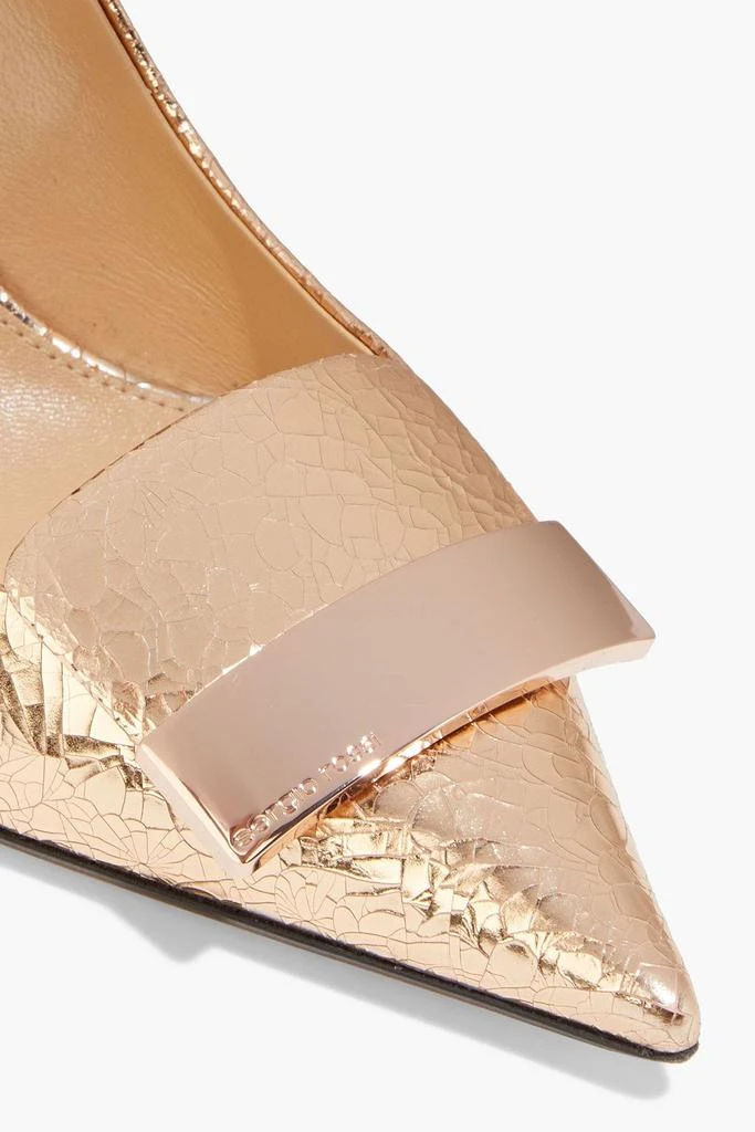 商品Sergio Rossi|sr1 metallic cracked-leather pumps,价格¥1030,第4张图片详细描述