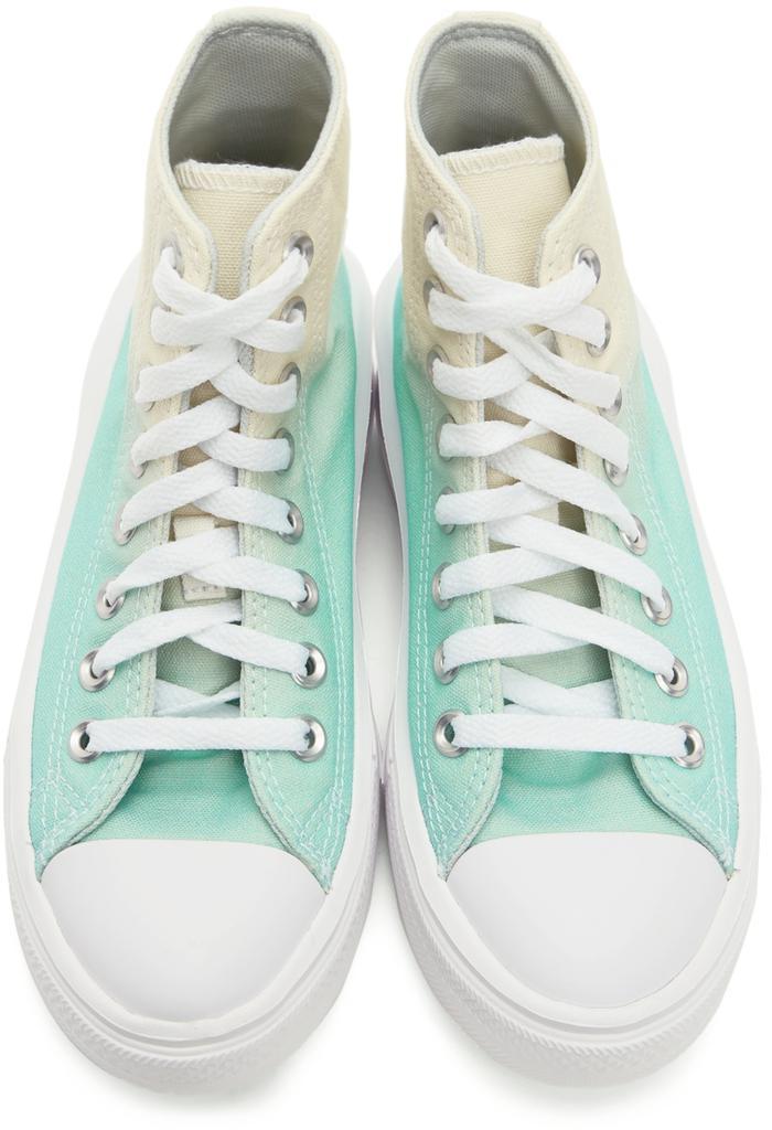 商品Converse|Green & Beige Ombre Chuck Taylor All Star Move Hi Sneakers,价格¥608,第7张图片详细描述