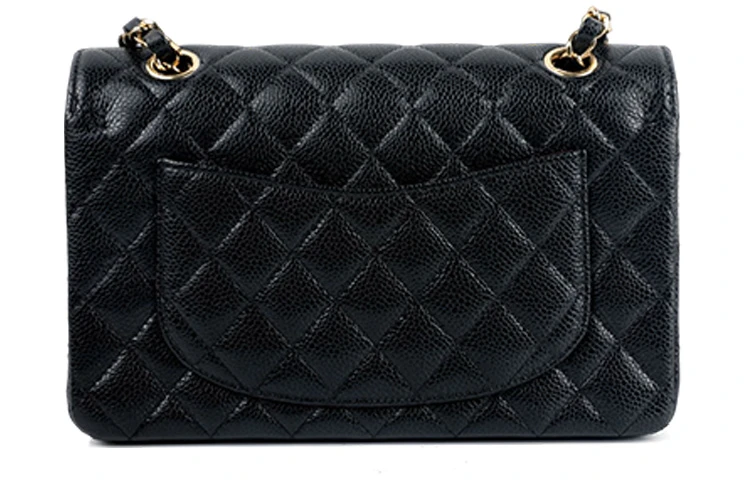 商品[国内直发] Chanel|香奈儿 Classic Flap CF 经典链条肩带 颗粒压花牛皮 斜挎单肩包 小号 女款 黑色,价格¥67870,第4张图片详细描述