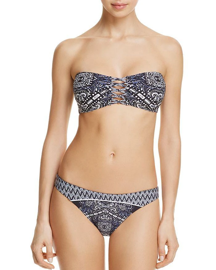 商品Red Carter|Center Knotted Bandeau Bikini Top,价格¥588,第1张图片