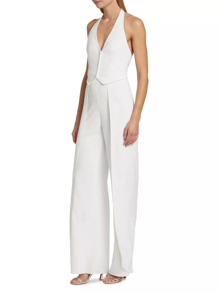 商品Alice + Olivia|Robin Mixed-Media Halterneck Jumpsuit,价格¥1670,第4张图片详细描述