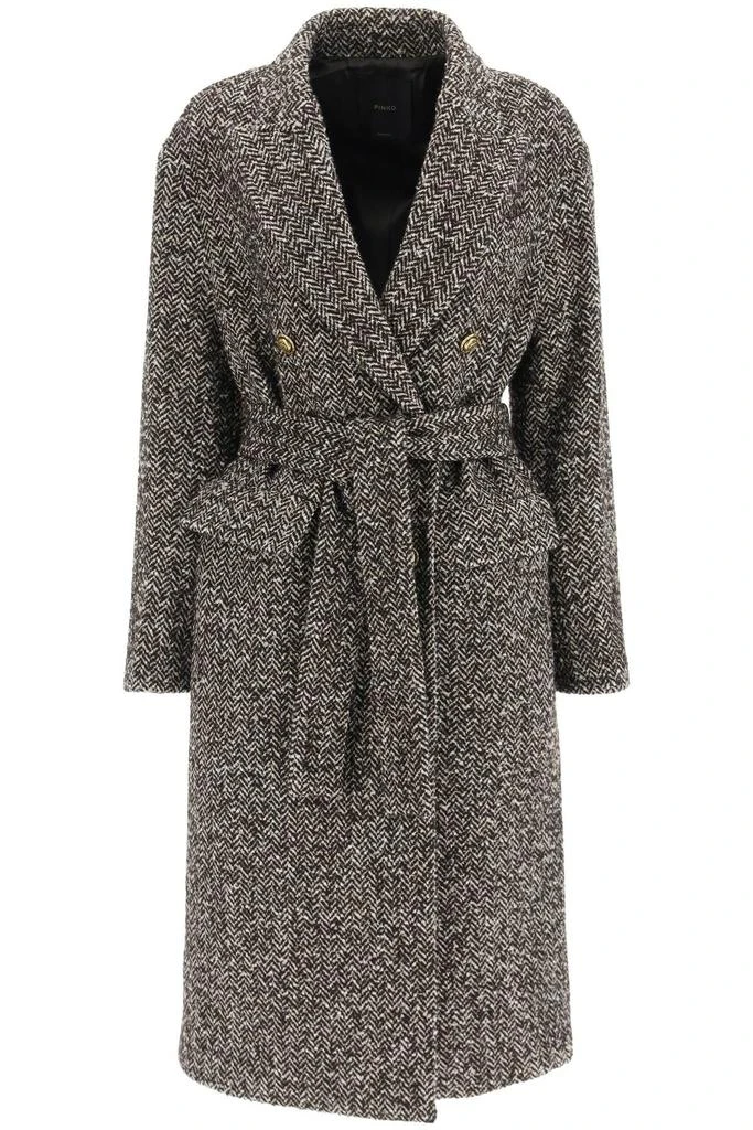商品PINKO|'CAMILLE' DOUBLE-BREASTED LONG COAT,价格¥4085,第1张图片
