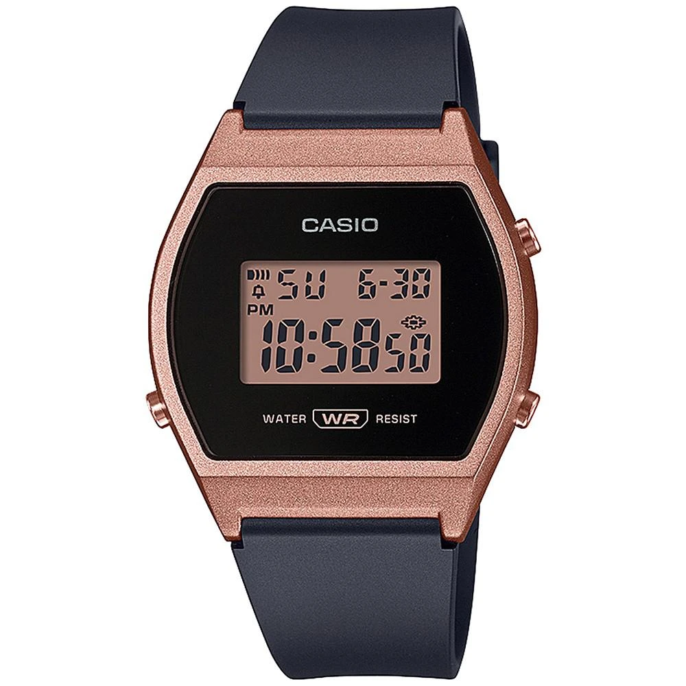 商品Casio|Women's Digital Blackout Black Resin Strap Watch 35mm,价格¥240,第1张图片