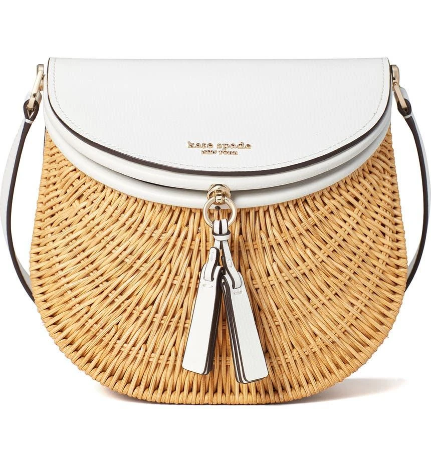 商品Kate Spade|catch medium wicker crossbody bag,价格¥810,第1张图片