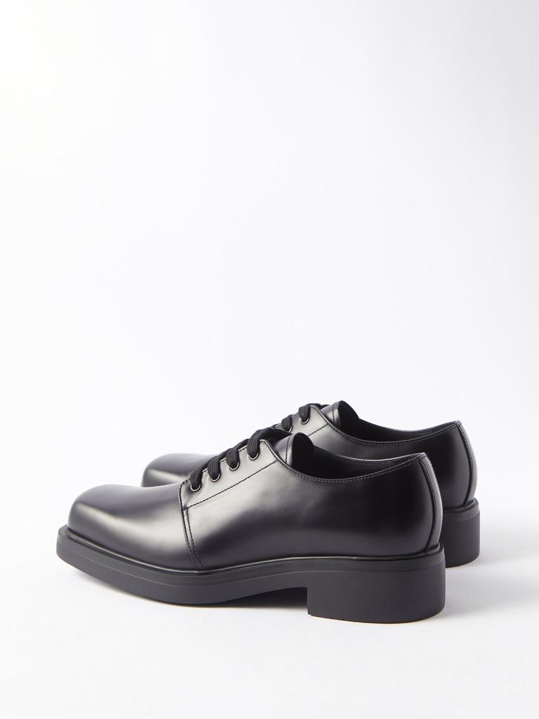 Square-toe leather Derby shoes商品第5张图片规格展示