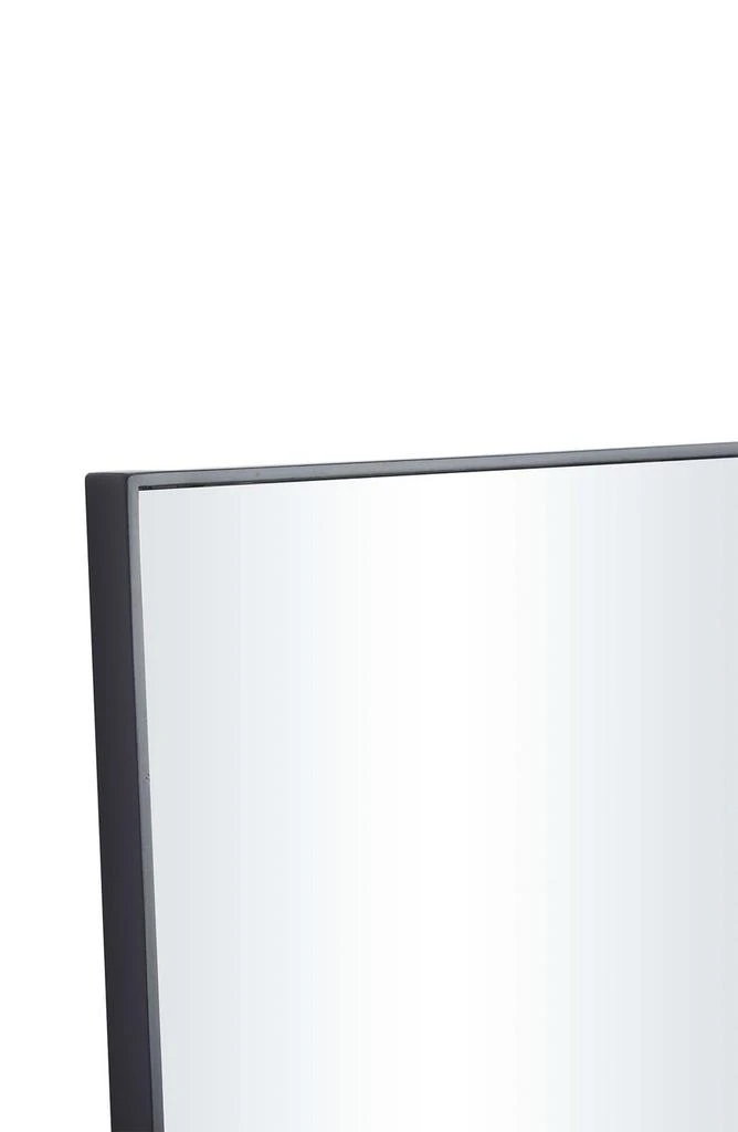 商品VIVIAN LUNE HOME|Black Wood Rectangle Shaped Wall Mirror with Thin Minimalist Frame,价格¥709,第5张图片详细描述