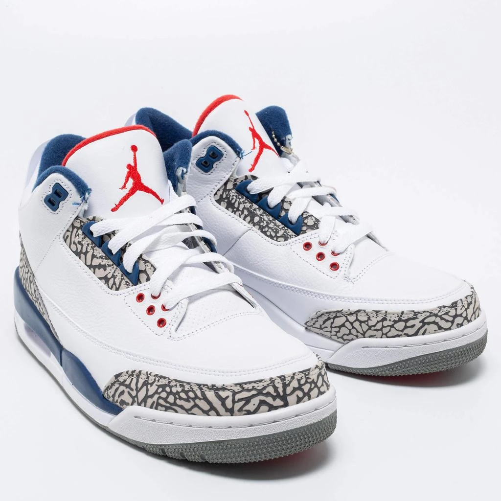 商品Jordan|Jordan White Leather Air Jordan 3 Retro Hall of Fame Sneakers Size 43,价格¥2924,第4张图片详细描述
