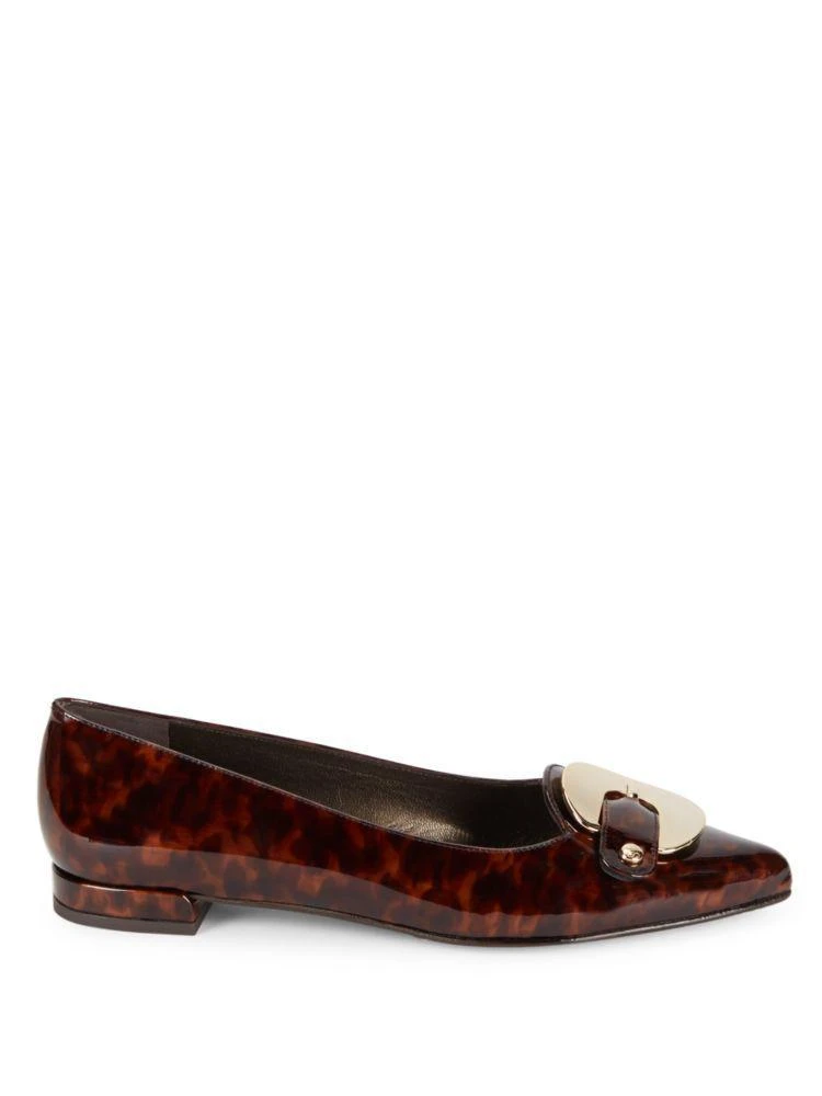 商品Stuart Weitzman|Point-Toe Leather Ballet Flats,价格¥1183,第5张图片详细描述