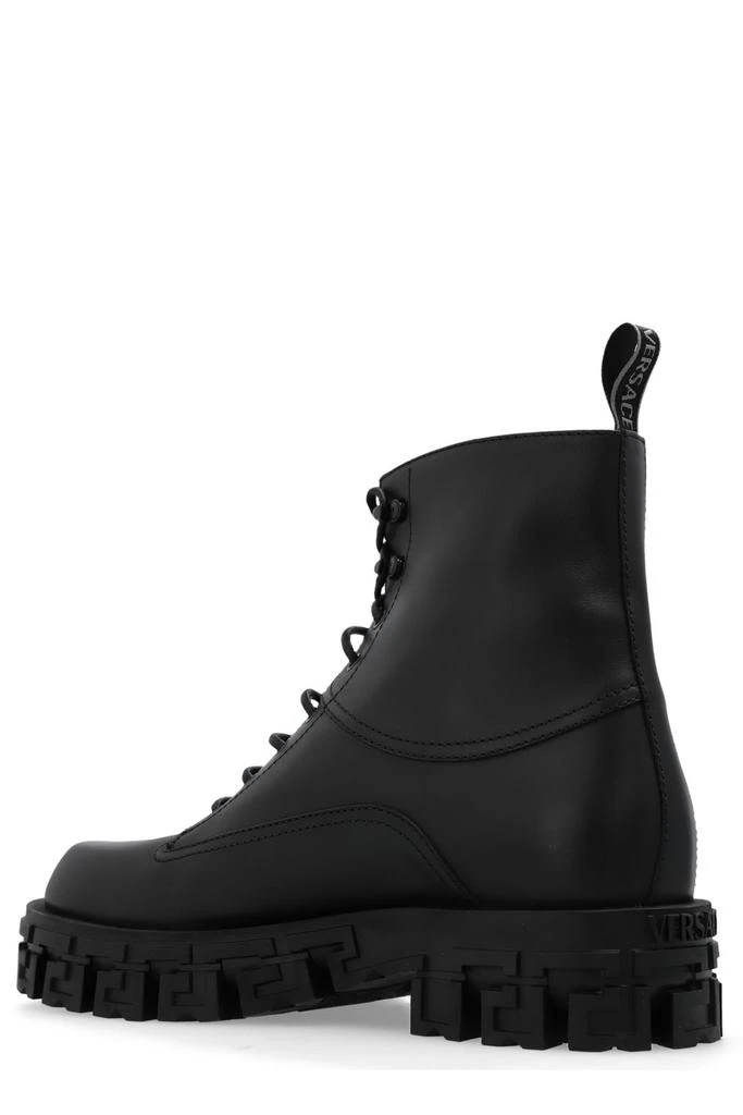 商品Versace|Versace Greca Portico Round-Toe Boots,价格¥5301,第3张图片详细描述