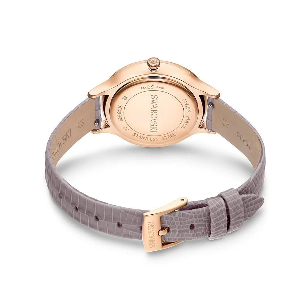 商品Swarovski|Women's Analog Swiss Made Octea Nova Gray Leather Strap Watch, 33mm,价格¥2572,第3张图片详细描述