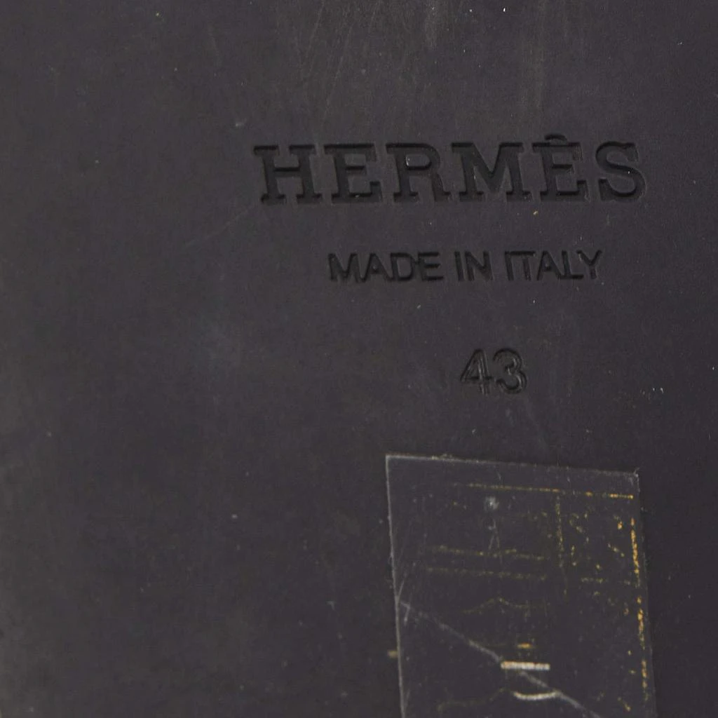 Hermes Brown Leather Flat Slides Size 43 商品