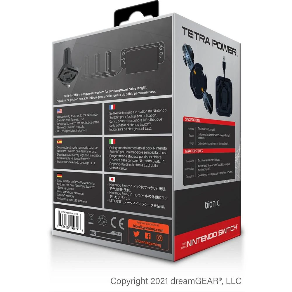 商品Bionik|dreamGEAR Tetra Power For Nintendo Switch,价格¥45,第3张图片详细描述