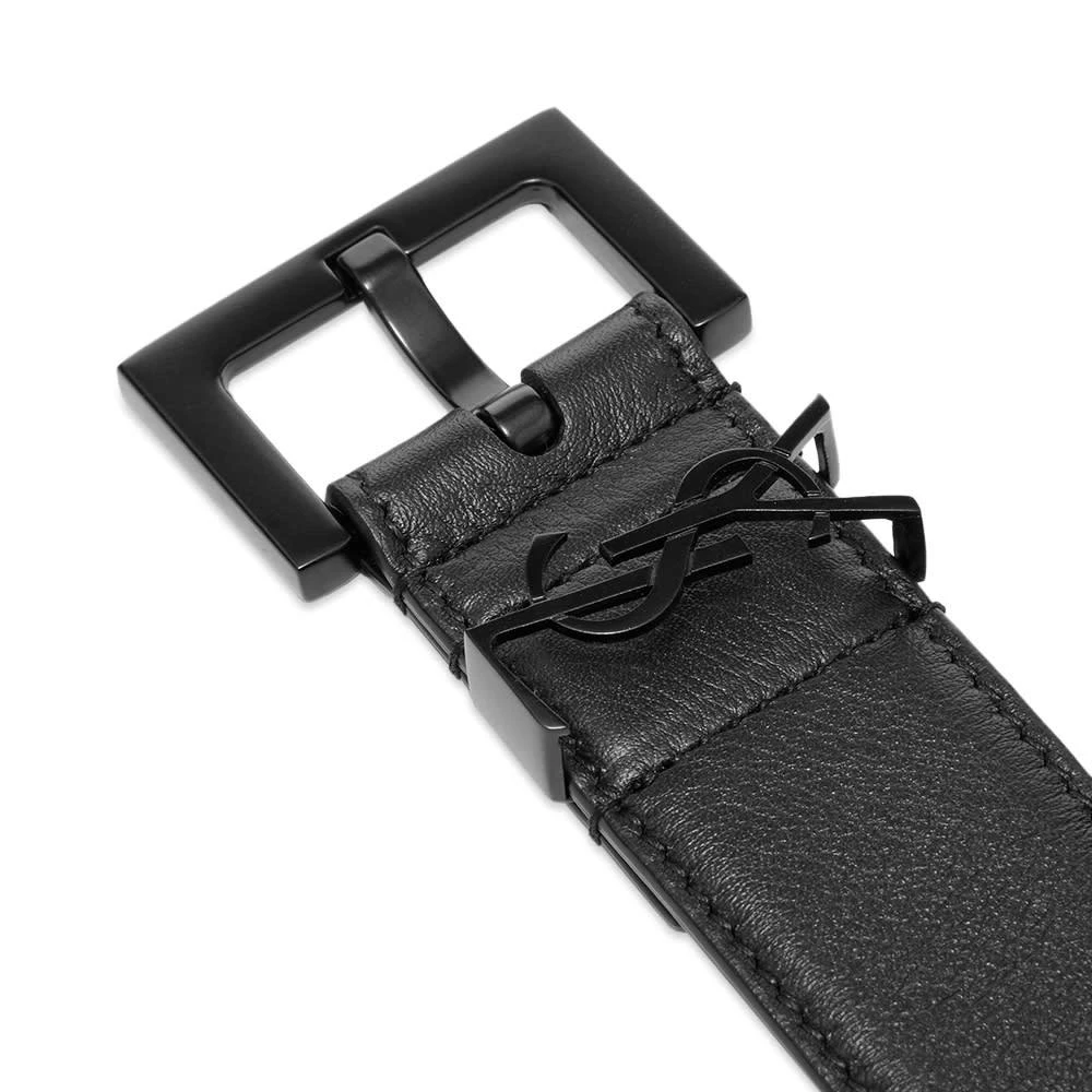 商品Yves Saint Laurent|Saint Laurent Metal Logo Leather Belt,价格¥3334,第2张图片详细描述
