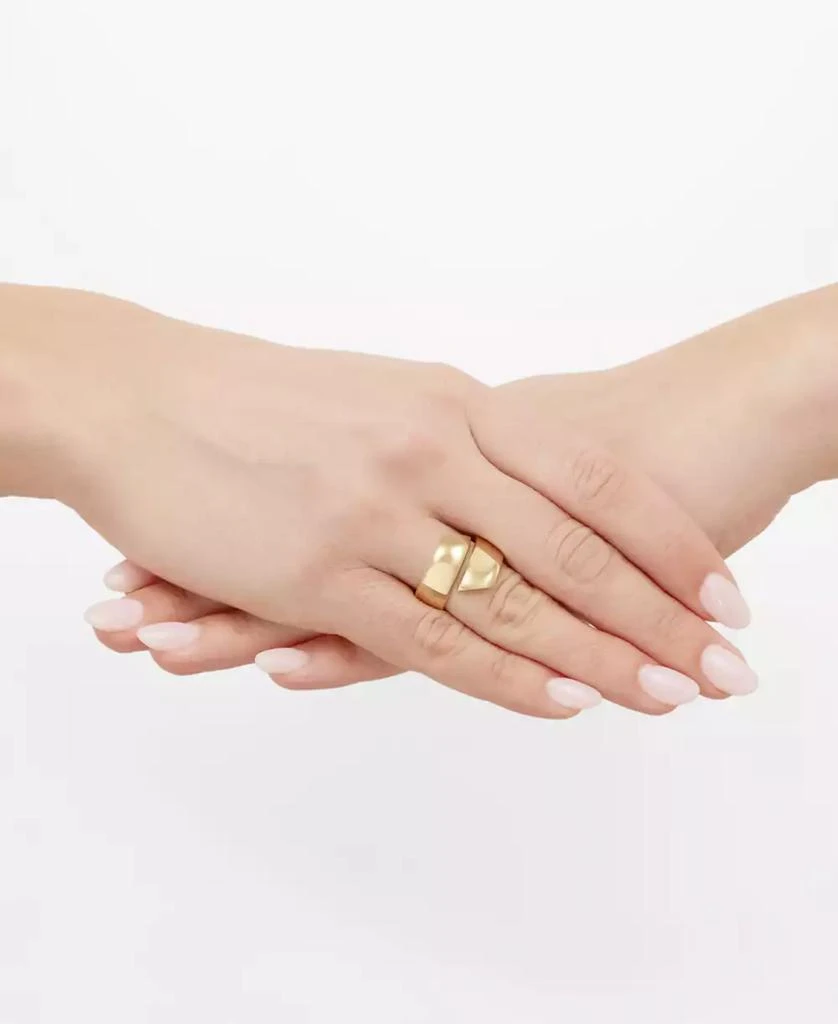 商品Italian Gold|Bypass Ring in 14k Yellow Gold and 14k White Gold,价格¥4009,第2张图片详细描述