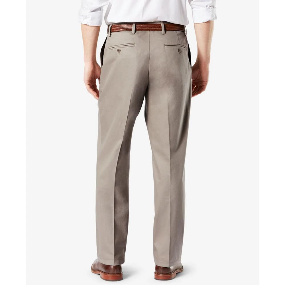 商品Dockers|Men's Signature Lux Cotton Relaxed Fit Pleated Creased Stretch Khaki Pants,价格¥237,第2张图片详细描述