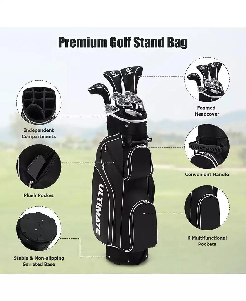 Ladies Womens Complete Golf Clubs Set 10 Pieces Includes Alloy Driver 商品