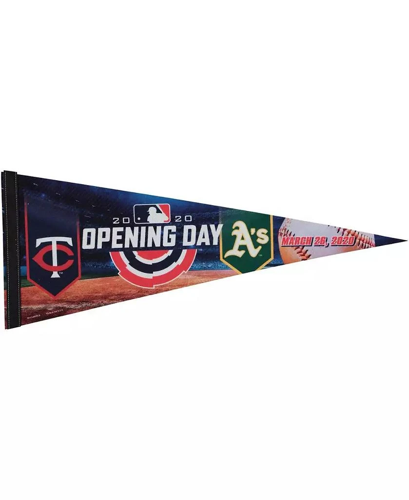 商品Wincraft|Oakland Athletics Vs. Minnesota Twins 12'' x 30'' 2020 Opening Day Pennant,价格¥97,第1张图片