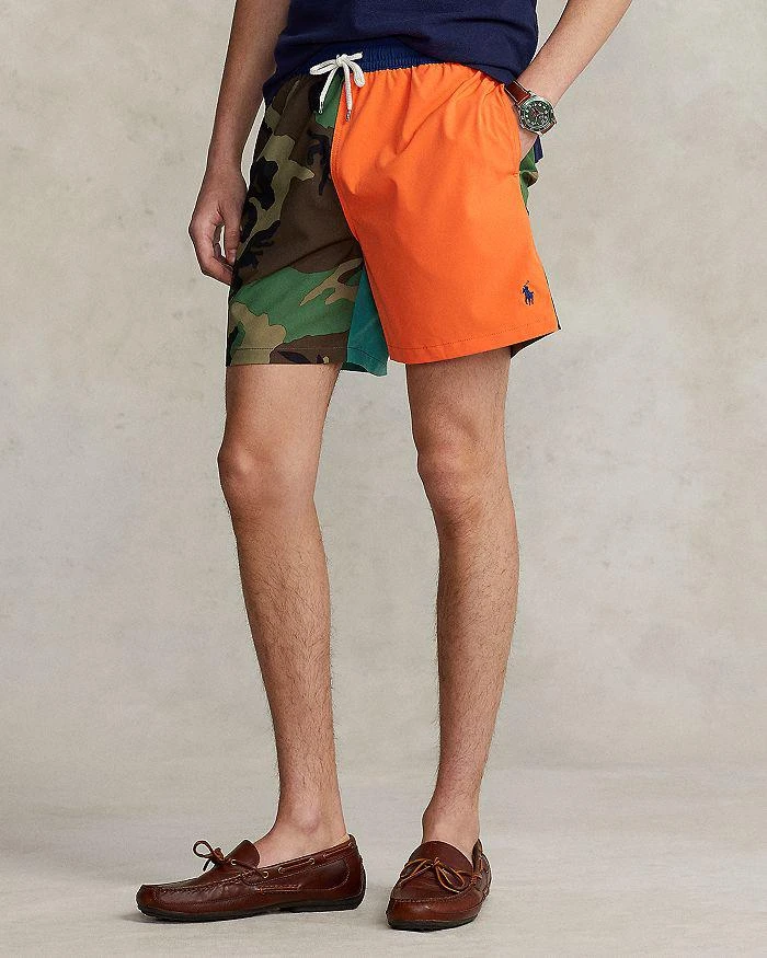 商品Ralph Lauren|5.75-Inch Camo Color Blocked Classic Fit Swim Trunks,价格¥201,第3张图片详细描述