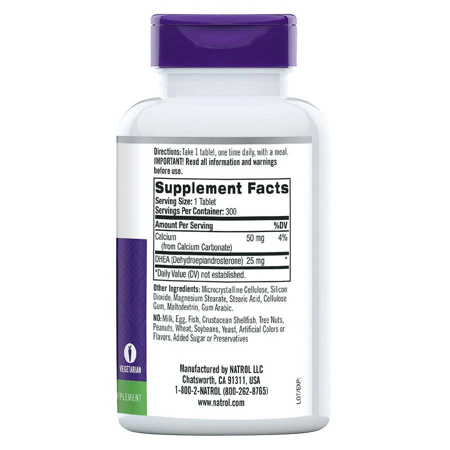 商品Natrol|DHEA 25 mg Tablets,价格¥149,第2张图片详细描述