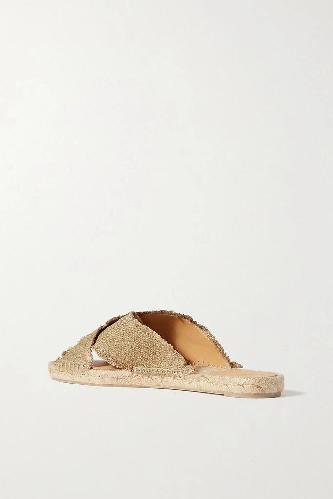 商品CASTAÑER|Palmera frayed metallic canvas espadrille sandals,价格¥510,第3张图片详细描述