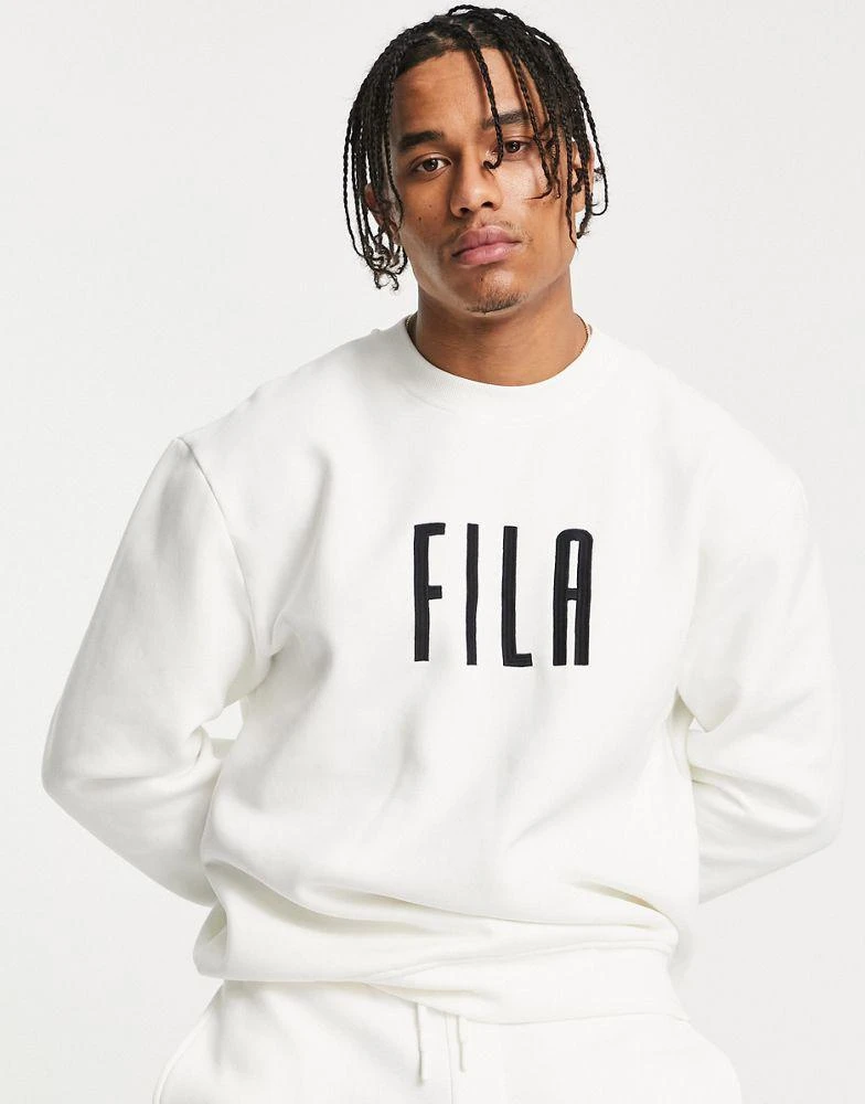 商品Fila|Fila heritage sweatshirt in off white,价格¥453,第1张图片