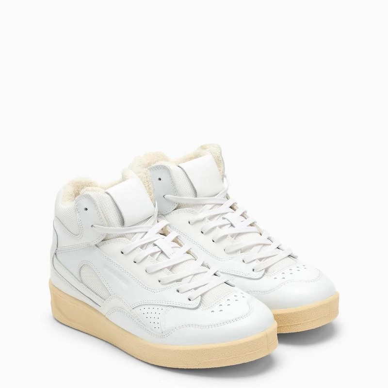 商品Jil Sander|White leather high top sneakers,价格¥1643,第2张图片详细描述