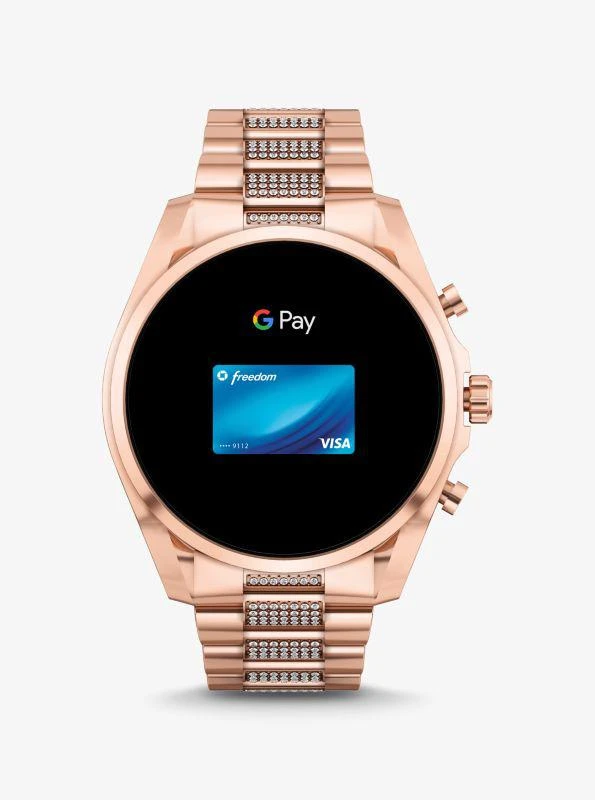 商品Michael Kors|Gen 6 Bradshaw Pavé Rose Gold-Tone Smartwatch,价格¥2962,第5张图片详细描述