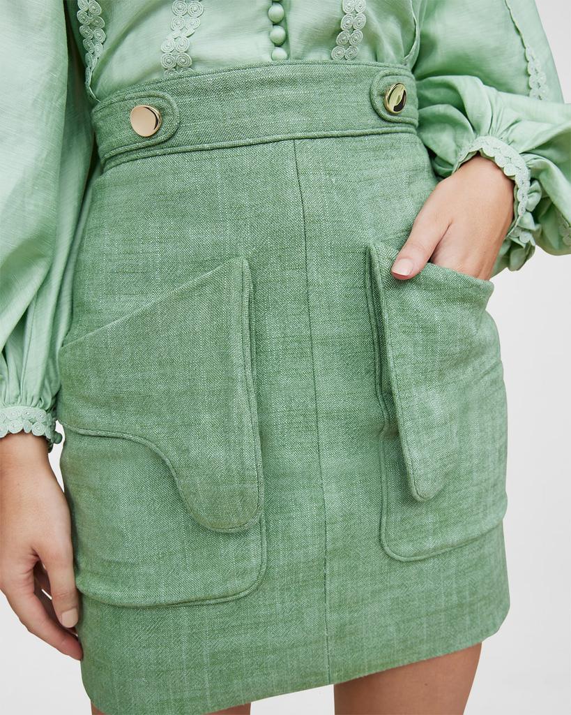 Wilrose Curved Pocket Mini Skirt商品第4张图片规格展示