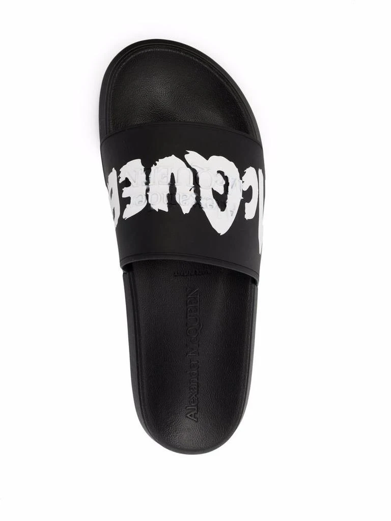 Alexander McQueen Graffiti Logo Slippers Shoes 商品