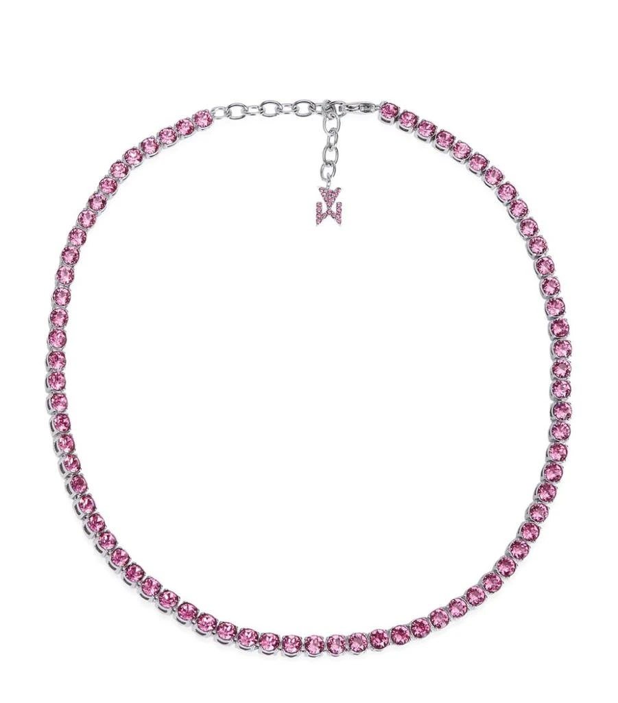 商品Amina Muaddi|Crystal Tennis Necklace,价格¥3836,第1张图片