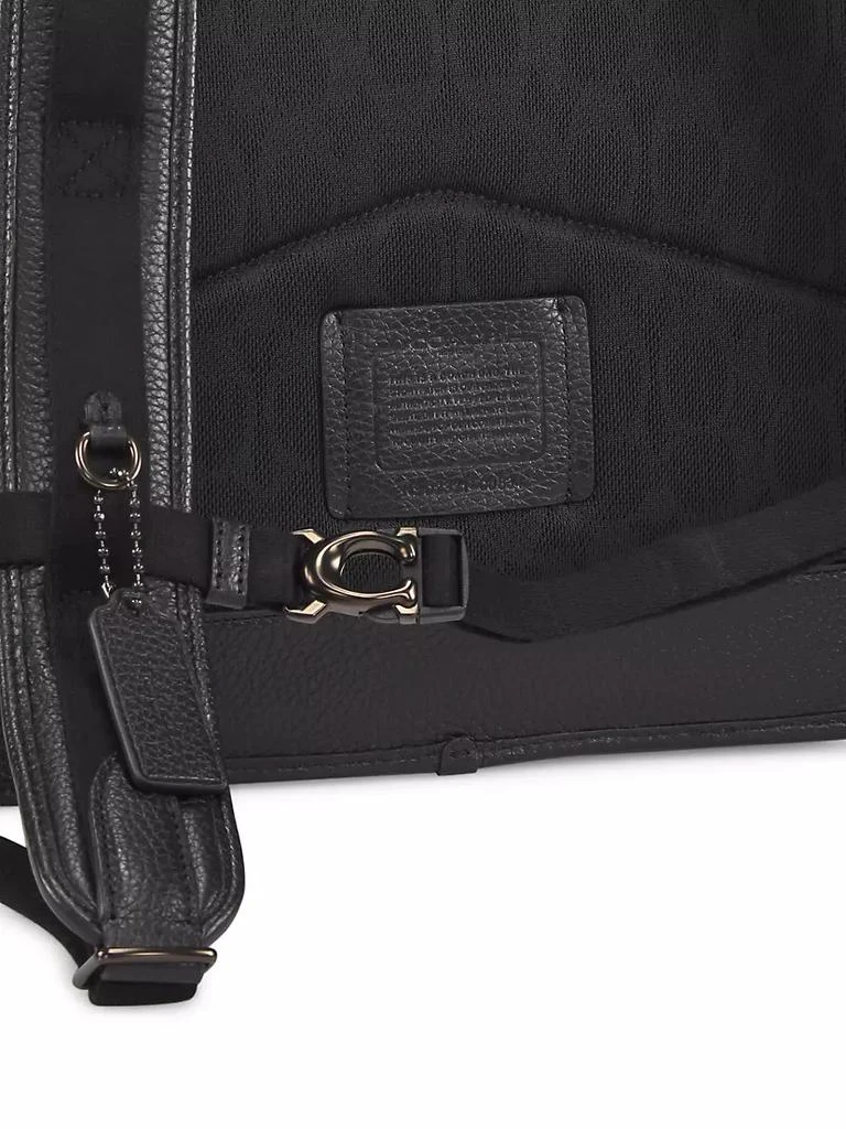 商品Coach|Beck Roll Top Pebble Leather Backpack,价格¥5117,第4张图片详细描述