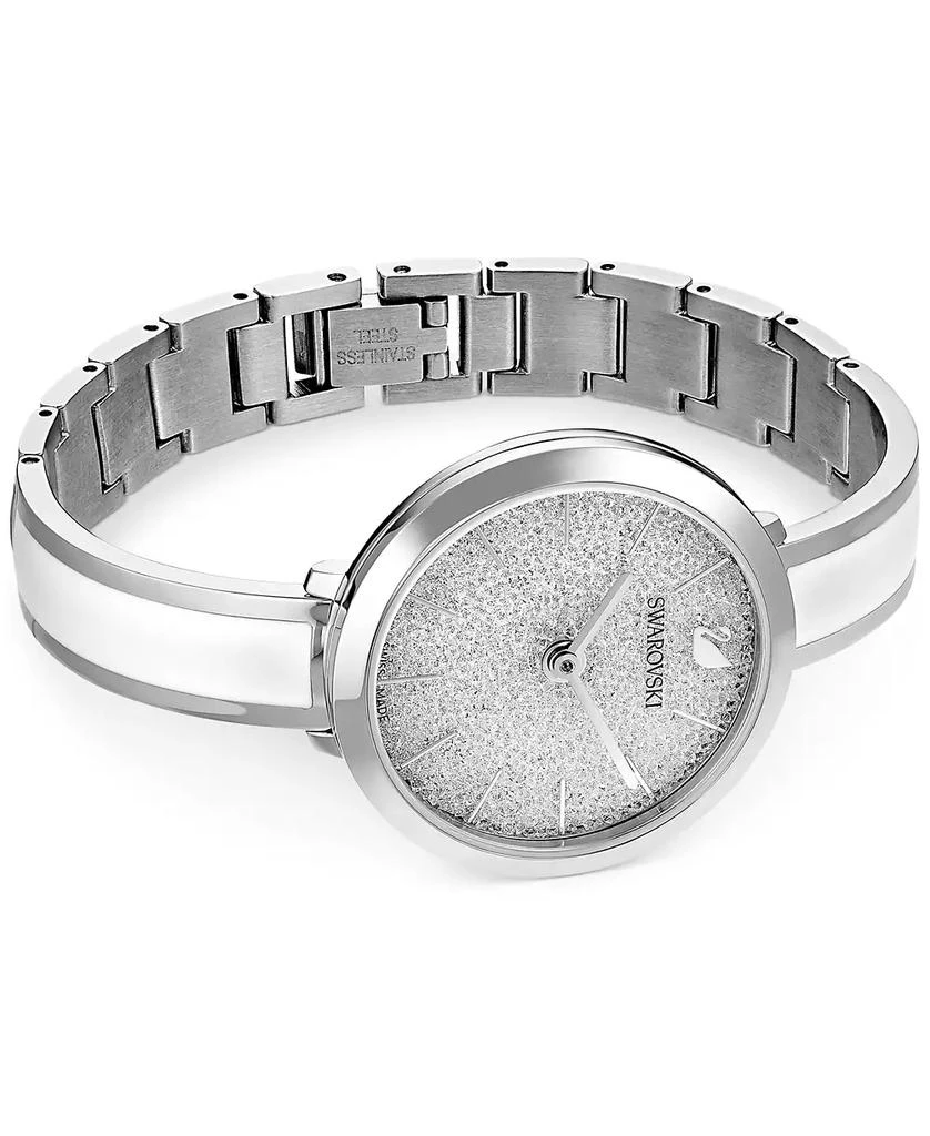 商品Swarovski|Women's Swiss Crystalline Delight Stainless Steel & White Bangle Bracelet Watch 32mm,价格¥1726,第3张图片详细描述