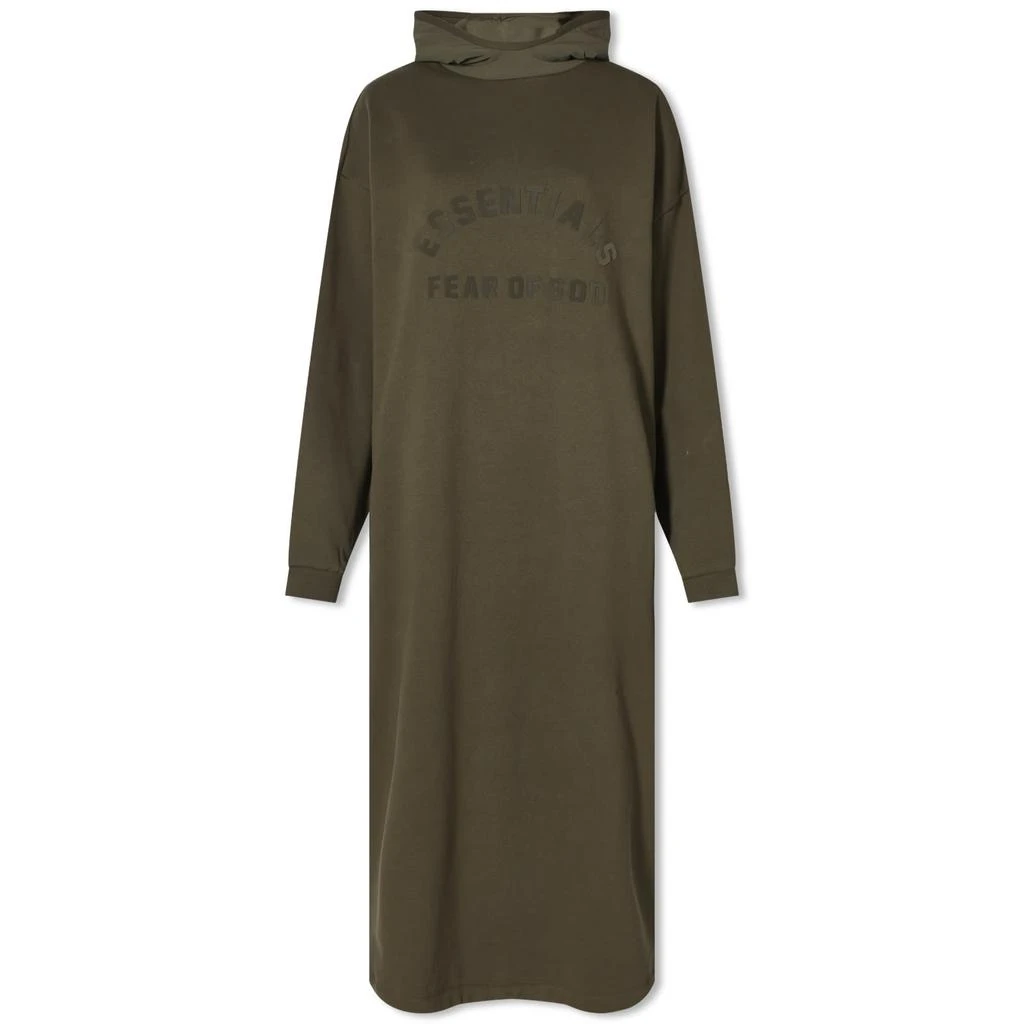 商品Essentials|Fear of God ESSENTIALS Nylon Fleece Hooded Dress - Ink,价格¥960,第1张图片