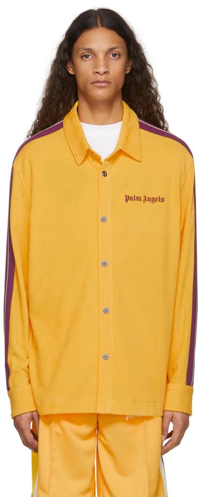 Yellow & Purple Corduroy Track Shirt商品第1张图片规格展示