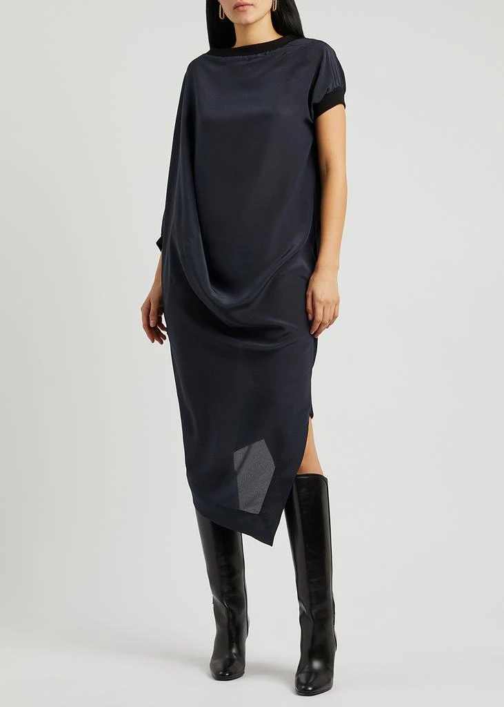 Anex draped silk crepe de chine midi dress 商品