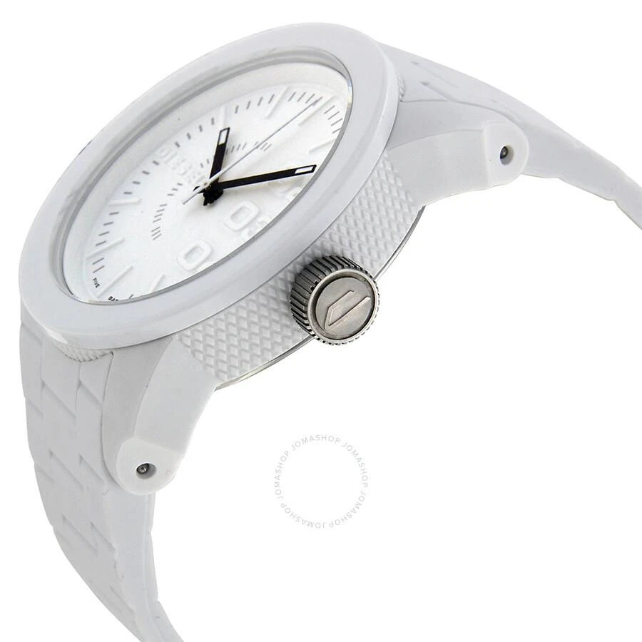 商品Diesel|Double Down White Rubber Men's Watch DZ1436,价格¥473,第2张图片详细描述