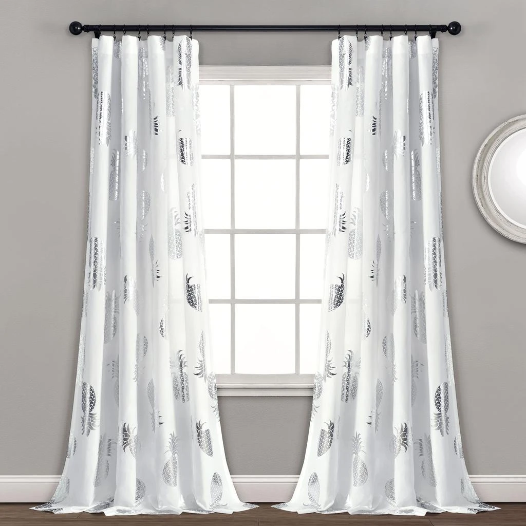 Pineapple Toss Window Curtain Panel Set 商品