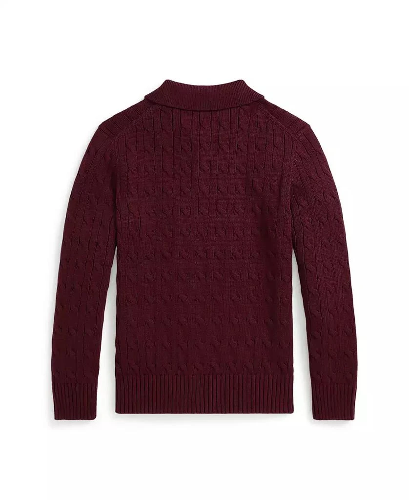 商品Ralph Lauren|Big Boys Cable-Knit Cotton Polo Sweater,价格¥359,第2张图片详细描述