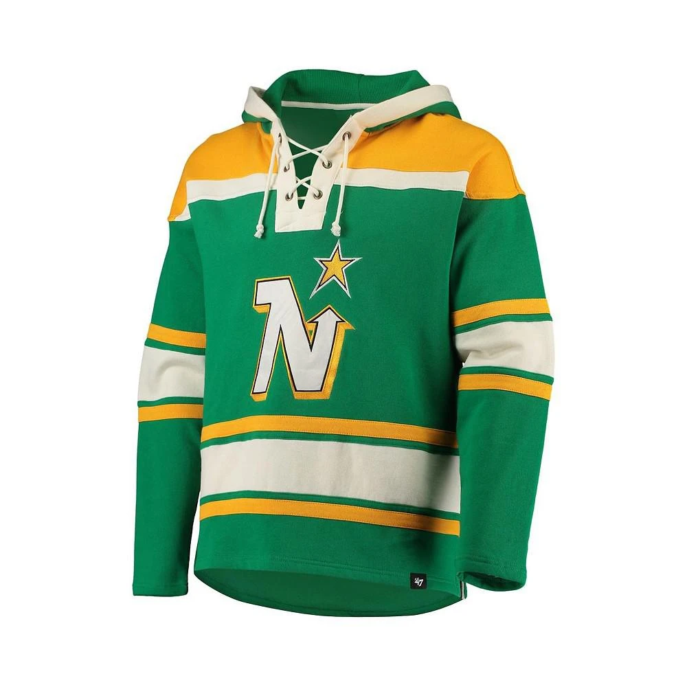 商品47 Brand|Men's '47 Mike Modano Kelly Green Minnesota North Stars Retired Player Name & Number Lacer Pullover Hoodie,价格¥1112,第3张图片详细描述