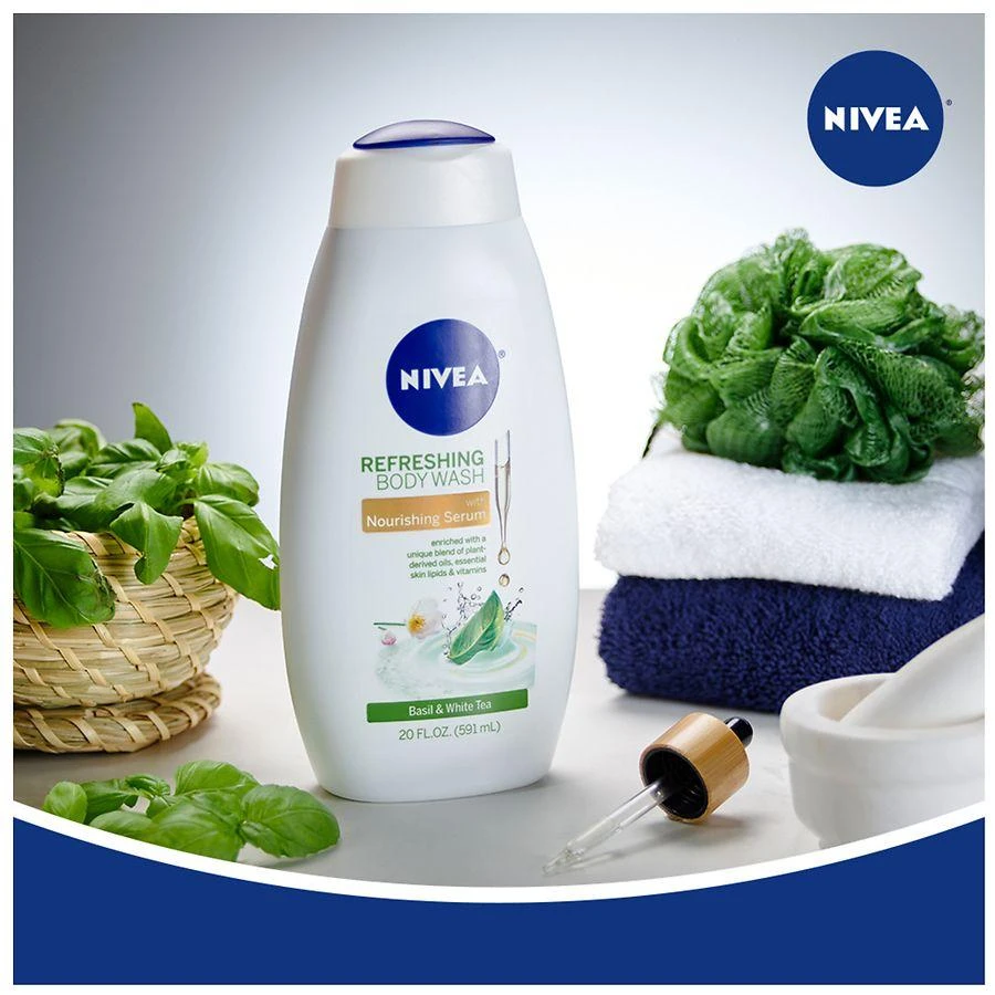 商品Nivea|Refreshing Body Wash with Nourishing Serum Basil and White Tea,价格¥45,第3张图片详细描述