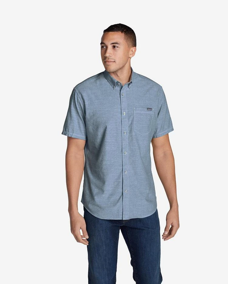 商品Eddie Bauer|Men&#39;s Grifton Short-Sleeve Shirt - Solid,价格¥336,第1张图片