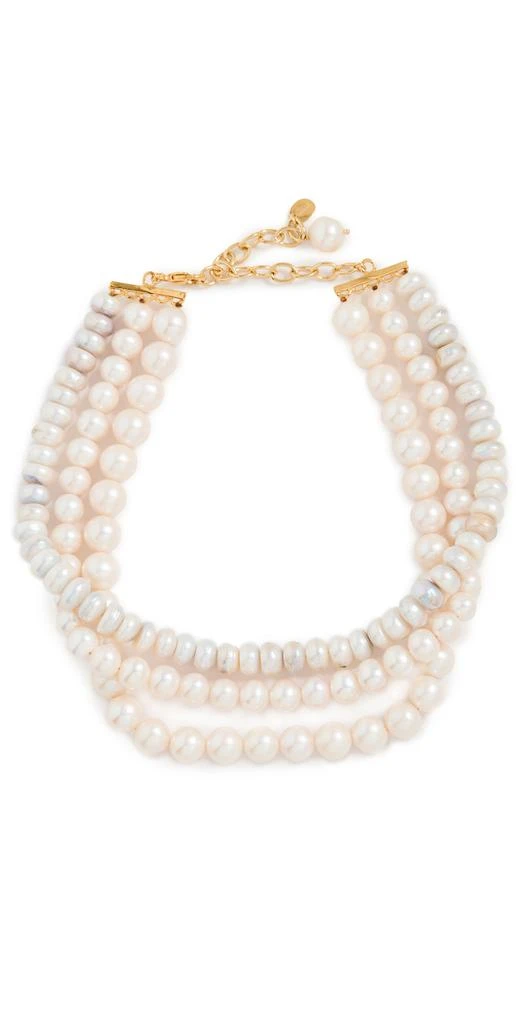 商品Chan Luu|Chan Luu 18k 镀金珍珠三股项链,价格¥3679,第1张图片